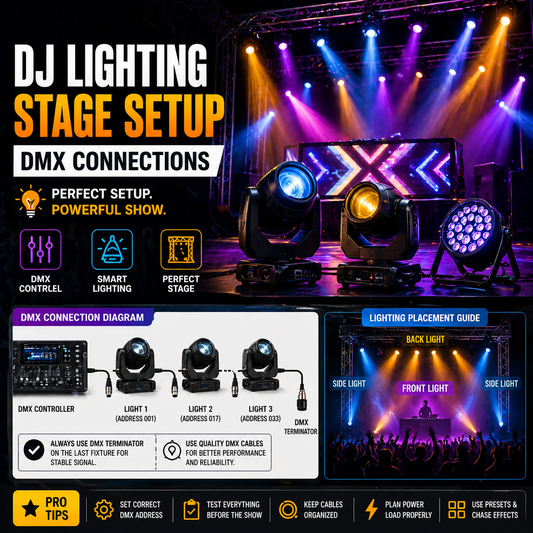 DMX Connections, Lighting Setup aur Pro Tips – Complete Tutorial